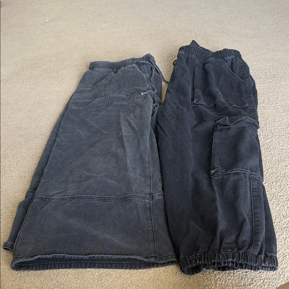 SHEIN Charcoal Elastic Waist Pants